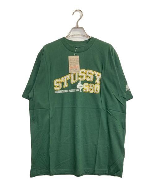 stussy（ステューシー）stussy (ステューシー) BASEBALL LOGO T / ベースボールロゴTシャツ グリーン サイズ:XLの古着・服飾アイテム