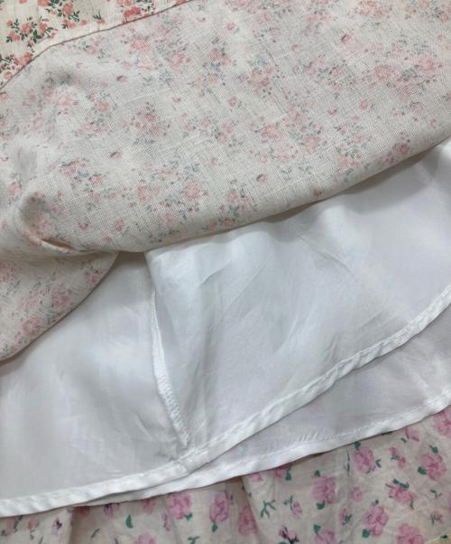 POPPY（ポピー）POPPY (ポピー) 花柄パッチワークフレアスカート アイボリー サイズ:Ｍの古着・服飾アイテム