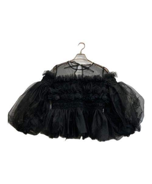 MOLLY GODDARD（モリー ゴダード）MOLLY GODDARD (モリー ゴダード) 19AW チュールフリルブラウス ブラック サイズ:UK6の古着・服飾アイテム