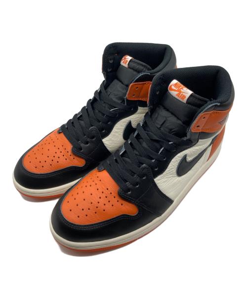NIKE（ナイキ）NIKE (ナイキ) AIR JORDAN 1 RETRO HI OG / エアジョーダン シャッタードバックボード オレンジ×ブラック サイズ:US10.5の古着・服飾アイテム