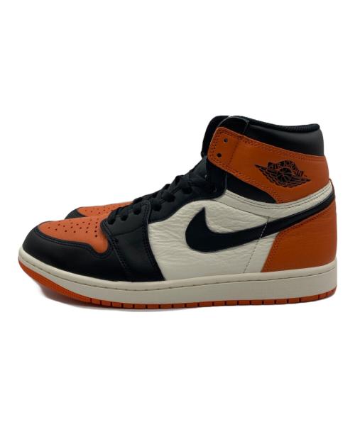 NIKE（ナイキ）NIKE (ナイキ) AIR JORDAN 1 RETRO HI OG / エアジョーダン シャッタードバックボード オレンジ×ブラック サイズ:US10.5の古着・服飾アイテム