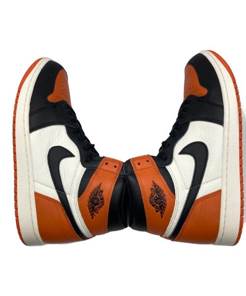 NIKE（ナイキ）NIKE (ナイキ) AIR JORDAN 1 RETRO HI OG / エアジョーダン シャッタードバックボード オレンジ×ブラック サイズ:US10.5の古着・服飾アイテム