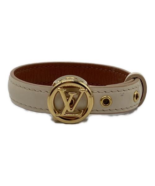 LOUIS VUITTON（ルイ ヴィトン）LOUIS VUITTON (ルイ ヴィトン) ブラスレ・LV オール アラウンド / レザーブレスレット ホワイトの古着・服飾アイテム