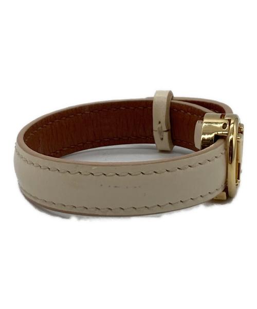 LOUIS VUITTON（ルイ ヴィトン）LOUIS VUITTON (ルイ ヴィトン) ブラスレ・LV オール アラウンド / レザーブレスレット ホワイトの古着・服飾アイテム