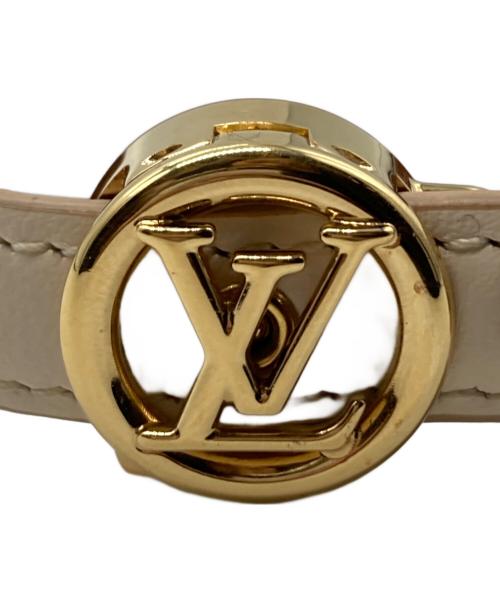 LOUIS VUITTON（ルイ ヴィトン）LOUIS VUITTON (ルイ ヴィトン) ブラスレ・LV オール アラウンド / レザーブレスレット ホワイトの古着・服飾アイテム