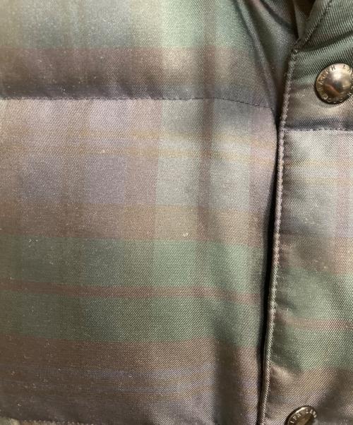 POLO RALPH LAUREN（ポロ・ラルフローレン）POLO RALPH LAUREN (ポロ・ラルフローレン) チェックダウンベスト ネイビー×グリーン サイズ:Sの古着・服飾アイテム
