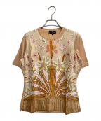 ETROエトロ）の古着「切替総柄カットソー」｜ベージュ