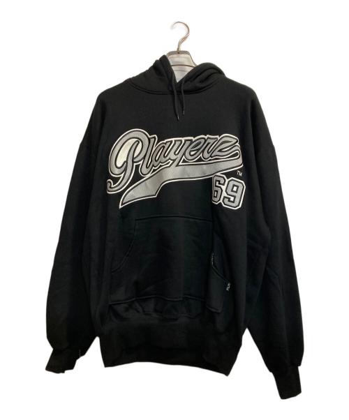 PLAYERZ69（プレイヤーズシックスティナイン）PLAYERZ69 (プレイヤーズシックスティナイン) プルオーバーパーカー ブラック サイズ:ＸＸＬの古着・服飾アイテム