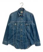 pure blue japanピュアブルージャパン）の古着「トラッカーデニムシャツ」｜インディゴ