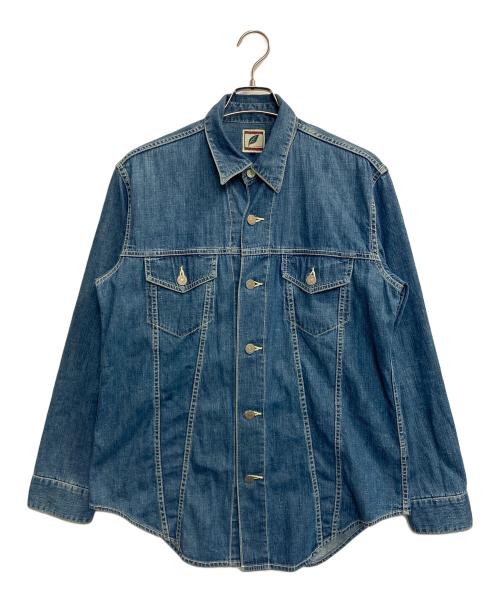 pure blue japan（ピュアブルージャパン）pure blue japan (ピュアブルージャパン) トラッカーデニムシャツ インディゴ サイズ:2の古着・服飾アイテム