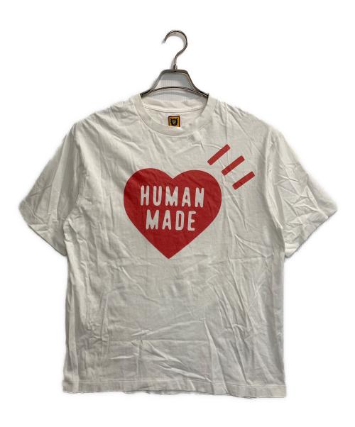 HUMAN MADE（ヒューマンメイド）HUMAN MADE (ヒューマンメイド) ビッグハートロゴTシャツ ホワイト サイズ:Ⅼの古着・服飾アイテム