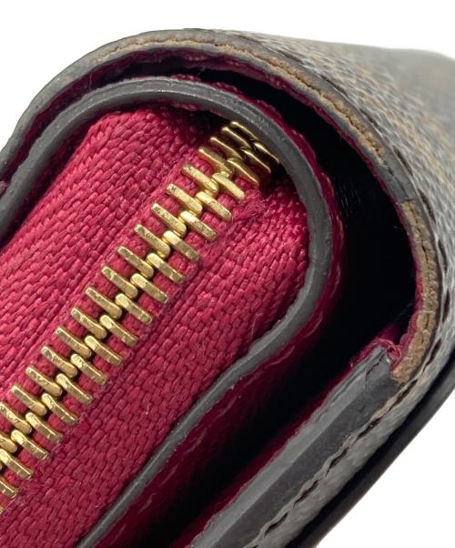 LOUIS VUITTON（ルイ ヴィトン）LOUIS VUITTON (ルイ ヴィトン) ポルトフォイユ・ルー 二つ折り財布 ボルドー×ブラウンの古着・服飾アイテム