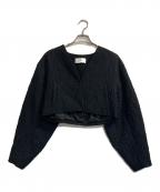 ETRE TOKYOエトレトウキョウ）の古着「ジャガードクロップドジャケット」｜ブラック
