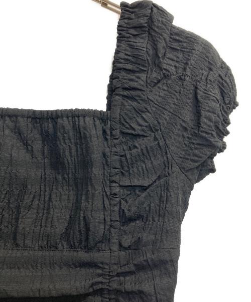 moussy（マウジー）moussy (マウジー) GATHER RIBBON ミニドレス ブラック サイズ:1の古着・服飾アイテム