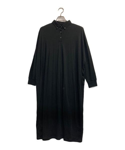 mizuiro-ind（ミズイロインド）mizuiro-ind (ミズイロインド) ウールニットシャツワンピース ブラック サイズ:記載なしの古着・服飾アイテム