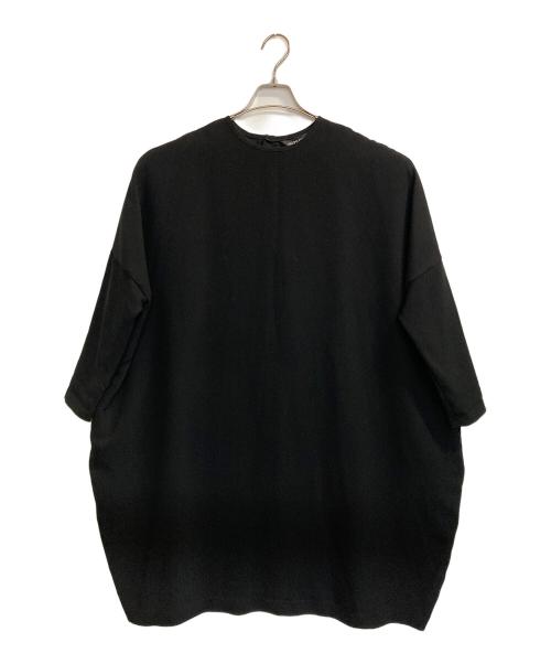 mizuiro-ind（ミズイロインド）mizuiro-ind (ミズイロインド) ワイドシルエットブラウスワンピース ブラック サイズ:Fの古着・服飾アイテム