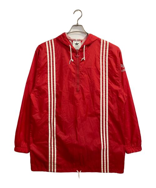 adidas（アディダス）adidas (アディダス) アノラックパーカー レッド サイズ:Mの古着・服飾アイテム