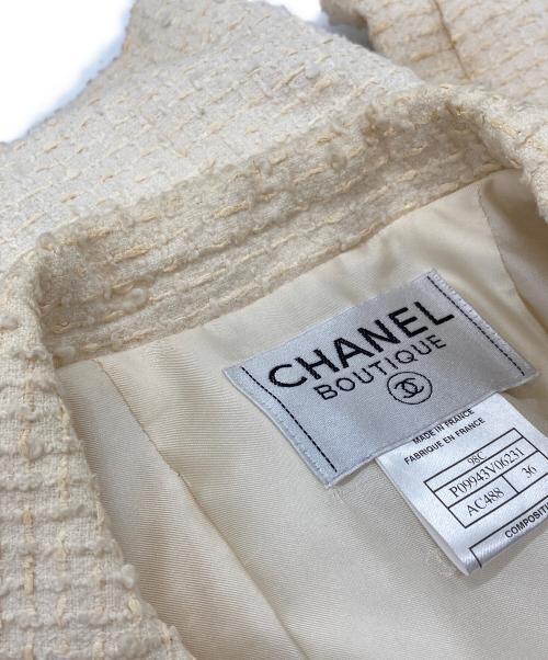 CHANEL（シャネル）CHANEL (シャネル) ダブルボタンツイードジャケット アイボリー サイズ:36の古着・服飾アイテム