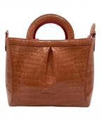 --）の古着「クロコ2WAYショルダーバッグ」｜ピンク