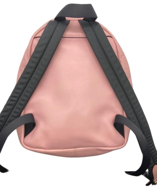 COACH（コーチ）COACH (コーチ) シグネチャーミニレザーリュック ベージュ×ピンクの古着・服飾アイテム
