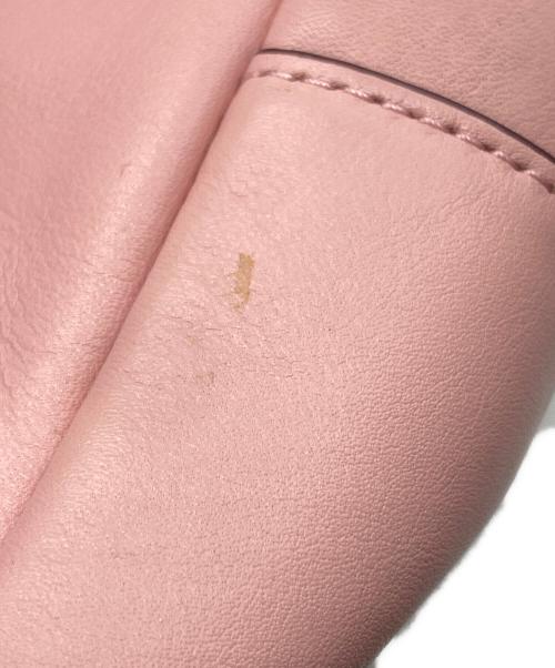 COACH（コーチ）COACH (コーチ) シグネチャーミニレザーリュック ベージュ×ピンクの古着・服飾アイテム