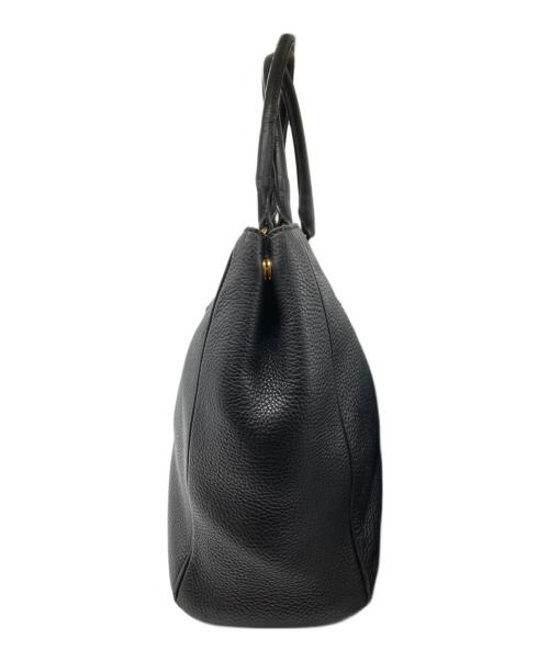 PRADA（プラダ）PRADA (プラダ) レザートートバッグ ブラックの古着・服飾アイテム