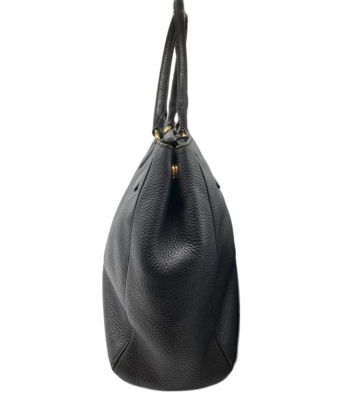 PRADA（プラダ）PRADA (プラダ) レザートートバッグ ブラックの古着・服飾アイテム