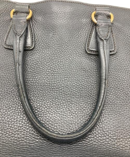 PRADA（プラダ）PRADA (プラダ) レザートートバッグ ブラックの古着・服飾アイテム