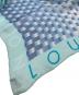LOUIS VUITTON (ルイ ヴィトン) チェックシルクスカーフ ブルー×ホワイト：11000円