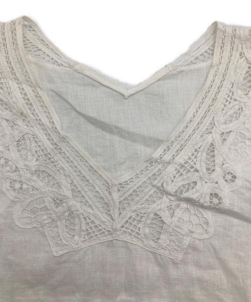 TOMORROW LAND（トゥモローランド）TOMORROW LAND (トゥモローランド) スワトーリネン ノースリーブブラウス ホワイト サイズ:36の古着・服飾アイテム