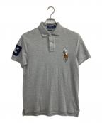 POLO RALPH LAURENポロ・ラルフローレン）の古着「ビッグ刺繍ロゴポロシャツ」｜グレー
