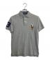 POLO RALPH LAUREN（ポロ・ラルフローレン）の古着「ビッグ刺繍ロゴポロシャツ」｜グレー