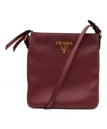 PRADA（プラダ）の古着「CERISEレザーショルダーバッグ」｜ボルドー
