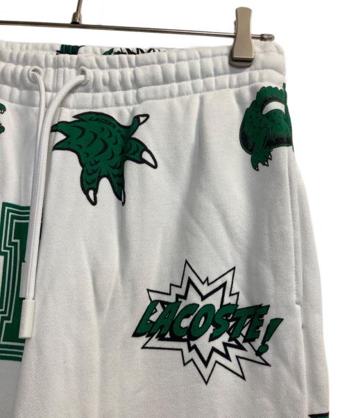 LACOSTE（ラコステ）LACOSTE (ラコステ) オールオーバーシーズナルプリントスウェットパンツ グリーン×ホワイト サイズ:38の古着・服飾アイテム