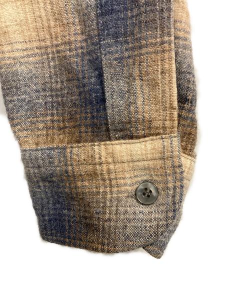 PENDLETON（ペンドルトン）PENDLETON (ペンドルトン) ウールチェックシャツ ネイビー×ベージュ サイズ:Ｍの古着・服飾アイテム