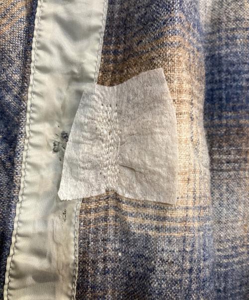 PENDLETON（ペンドルトン）PENDLETON (ペンドルトン) ウールチェックシャツ ネイビー×ベージュ サイズ:Ｍの古着・服飾アイテム