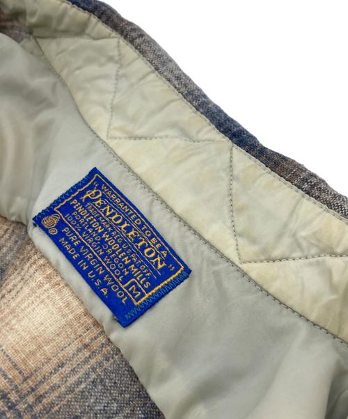 PENDLETON（ペンドルトン）PENDLETON (ペンドルトン) ウールチェックシャツ ネイビー×ベージュ サイズ:Ｍの古着・服飾アイテム