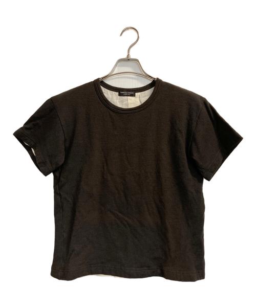 COMME des GARCONS HOMME PLUS（コムデギャルソンオムプリュス）COMME des GARCONS HOMME PLUS (コムデギャルソンオムプリュス) ダブルフェイスウールカットソー ブラウン サイズ:記載なし(実寸サイズ参考)の古着・服飾アイテム