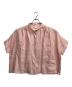 ista-ire（イスタイーレ）の古着「平織リネン ちび衿ワイドシャツ」｜ピンク