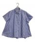 Midi-Umi（ミディウミ）の古着「フレアストライプシャツ」｜ブルー×ホワイト