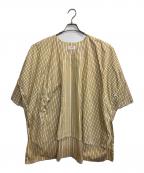 GALLEGO DESPORTESギャレゴデスポート）の古着「ワイドストライプチュニック」｜オレンジ×ホワイト