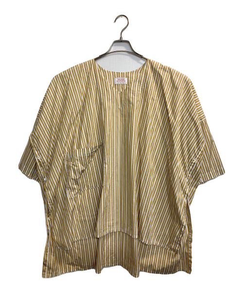 GALLEGO DESPORTES（ギャレゴデスポート）GALLEGO DESPORTES (ギャレゴデスポート) ワイドストライプチュニック オレンジ×ホワイト サイズ:Sの古着・服飾アイテム