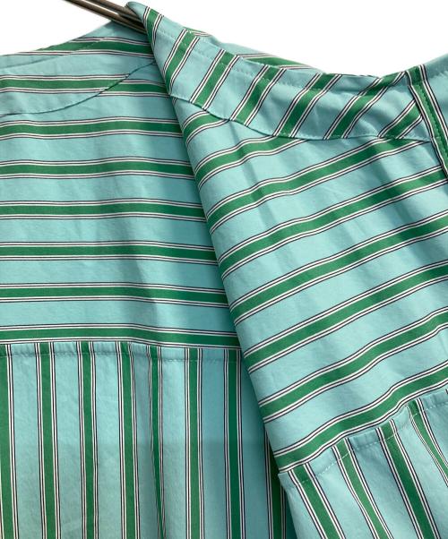 GALERIE VIE（ギャルリーヴィー）GALERIE VIE (ギャルリーヴィー) コットンストレッチブロード ギャザーネックワンピース グリーン サイズ:Fの古着・服飾アイテム