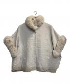 Snidelスナイデル）の古着「ファー付きミドルケープコート」｜アイボリー