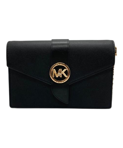 MICHAEL KORS（マイケル・コース）MICHAEL KORS (マイケル・コース) ターンロックミニショルダーバッグ ブラックの古着・服飾アイテム
