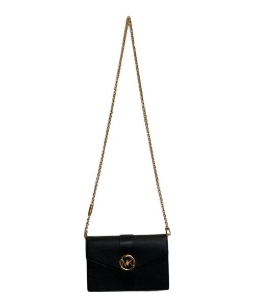 MICHAEL KORS（マイケル・コース）MICHAEL KORS (マイケル・コース) ターンロックミニショルダーバッグ ブラックの古着・服飾アイテム