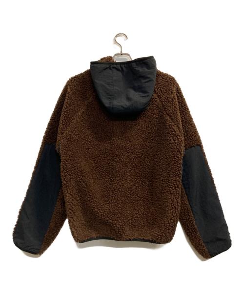 stussy（ステューシー）stussy (ステューシー) Sherpa Paneled Hooded ブラウン×ブラック サイズ:Ｍの古着・服飾アイテム