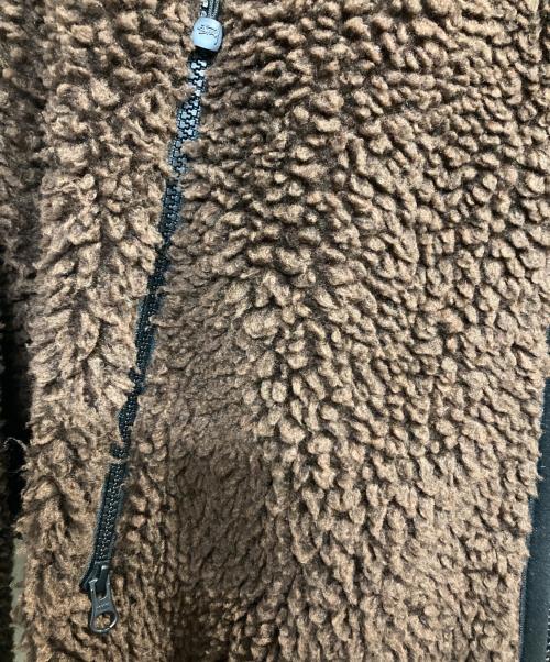 stussy（ステューシー）stussy (ステューシー) Sherpa Paneled Hooded ブラウン×ブラック サイズ:Ｍの古着・服飾アイテム