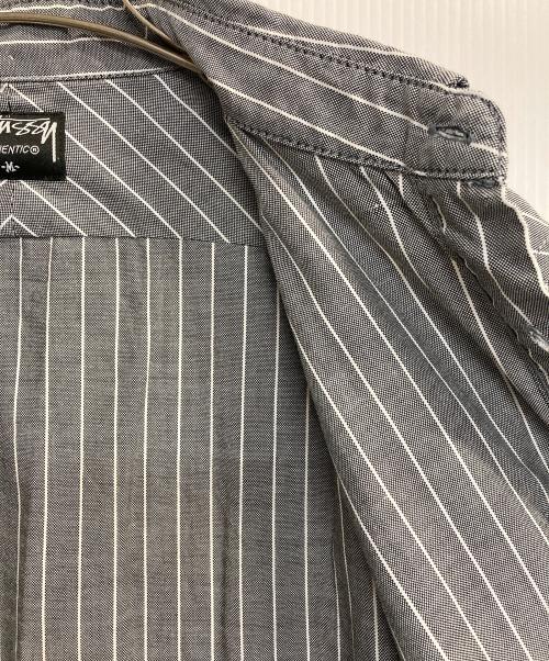 stussy（ステューシー）stussy (ステューシー) ストライプシャツ インディゴ サイズ:Mの古着・服飾アイテム