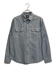 stussy（ステューシー）の古着「MFG UTILITY CHAMBRAY SHIRT」｜インディゴ